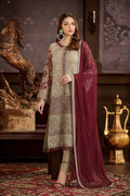 Flossie Wedding Edition – Embroidered Chiffon 3-Piece Suit