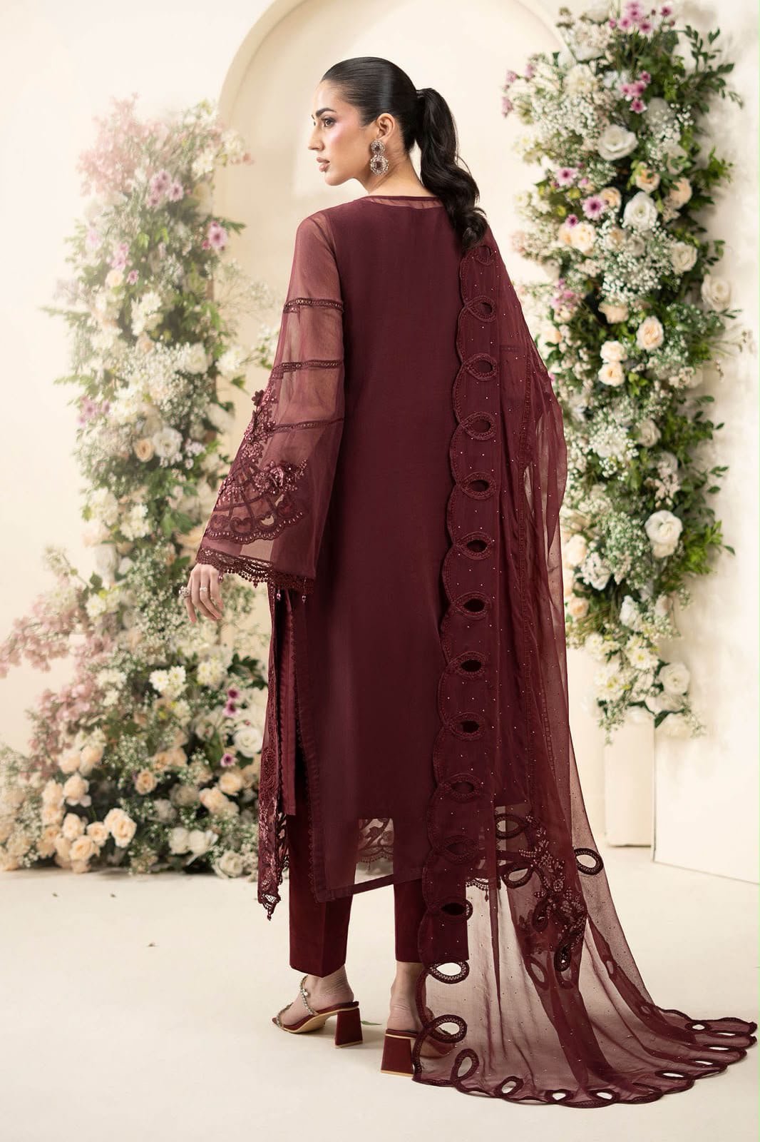 Maria.B Chiffon Collection – Heavy Embroidered 3-Piece Suit