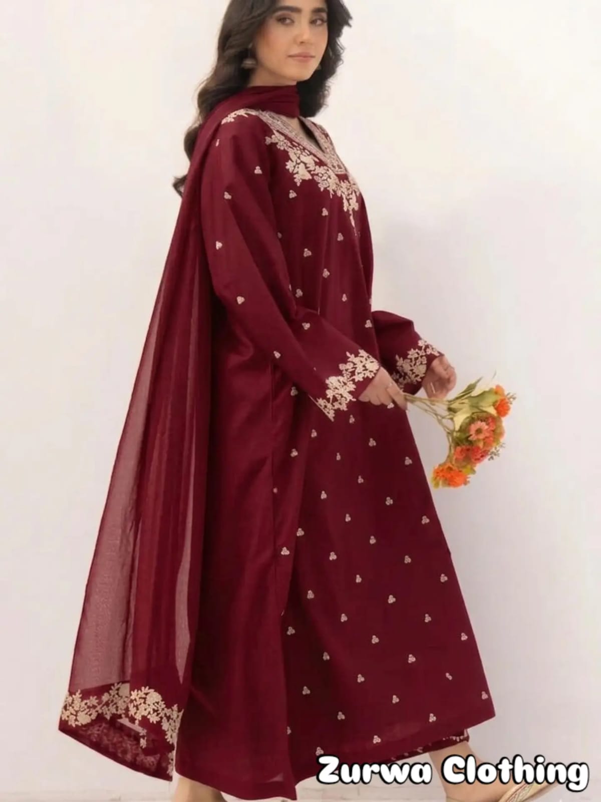 Embroidered Airjet Lawn 3-Piece Suit