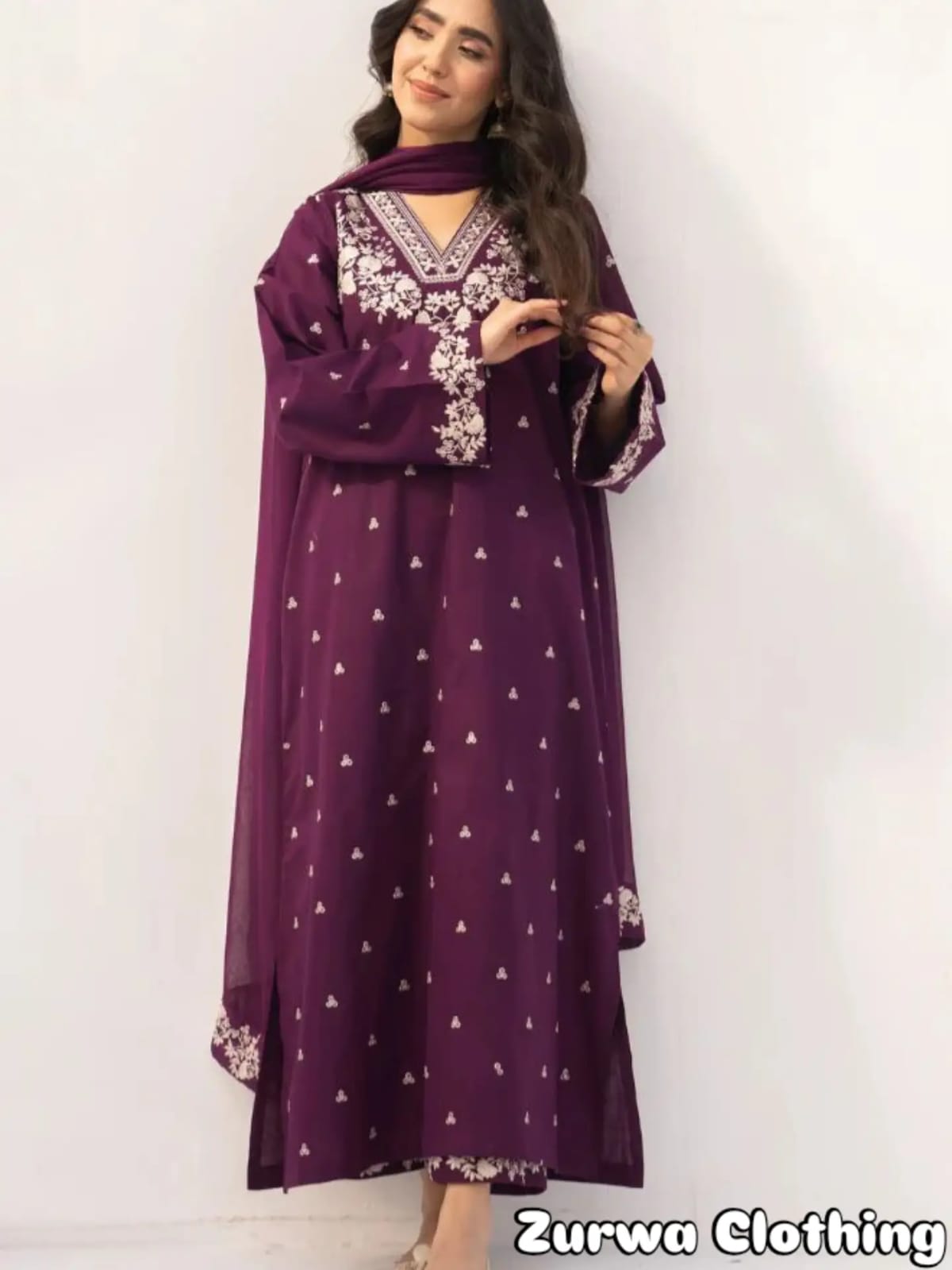 Embroidered Airjet Lawn 3-Piece Suit