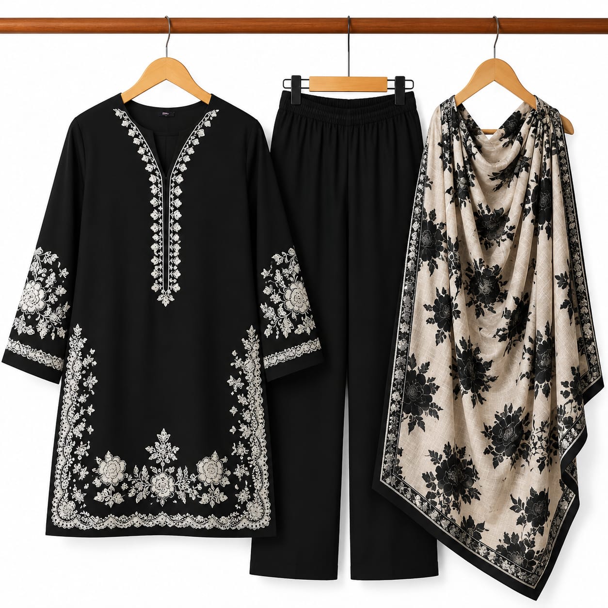 Pure Lawn 3-Piece Stitched Suit – Heavy Embroidered Summer Collection