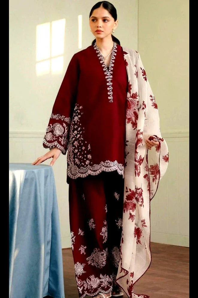 Pure Lawn 3-Piece Stitched Suit – Heavy Embroidered Summer Collection