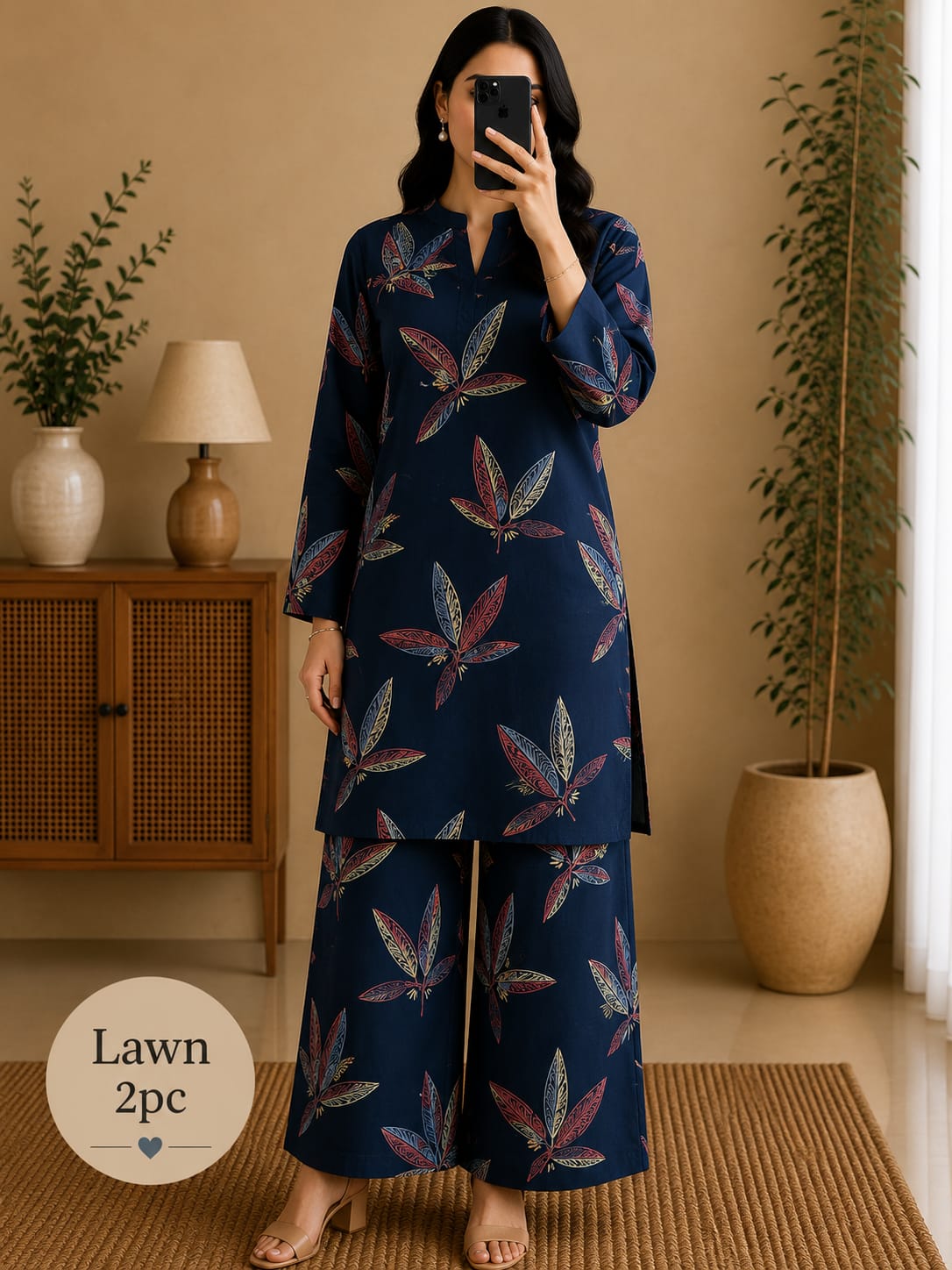 Premium Embroidered Lawn 2-Piece Stitched Suit