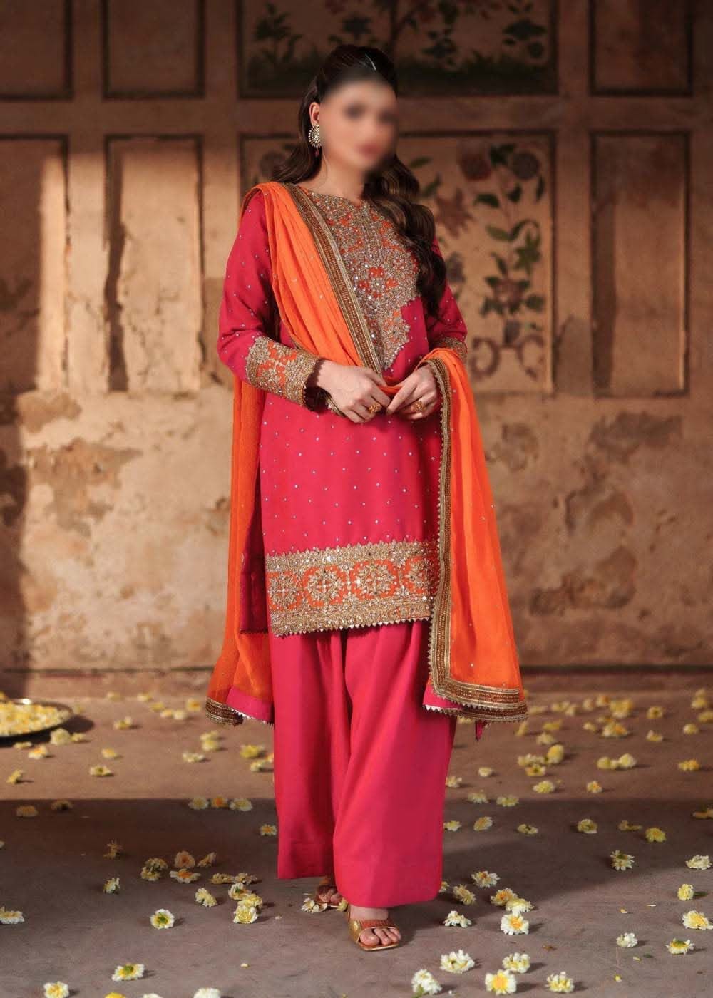 Zurwa Clothing Zainab Chottani 3-Piece Stitched Suit – Winter Collection 2026, Heavy Embroidered Dhanak