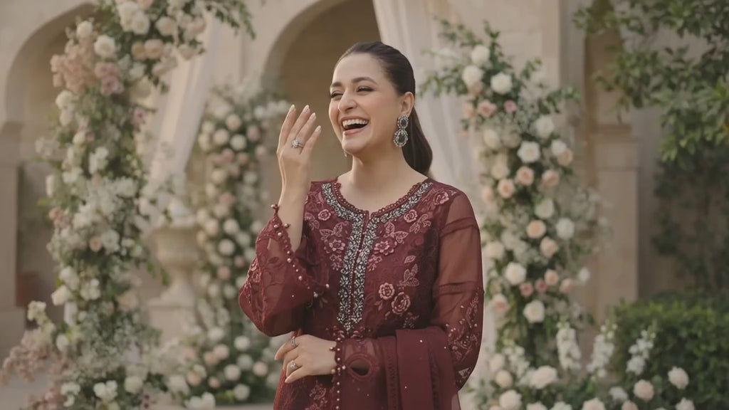 Maria.B Chiffon Collection – Heavy Embroidered 3-Piece Suit